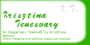 krisztina temesvary business card